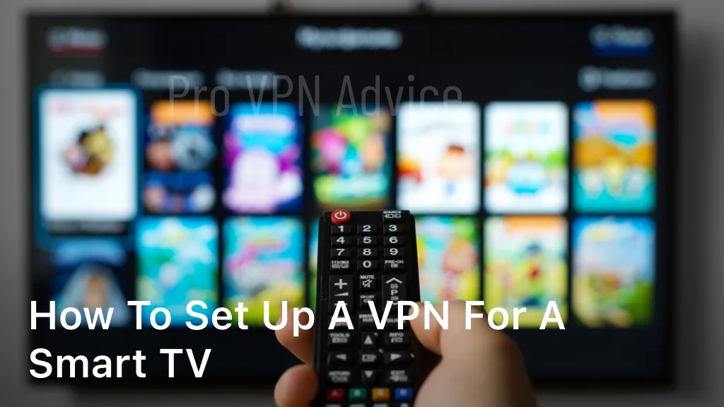 how to set up a vpn for a smart tv
