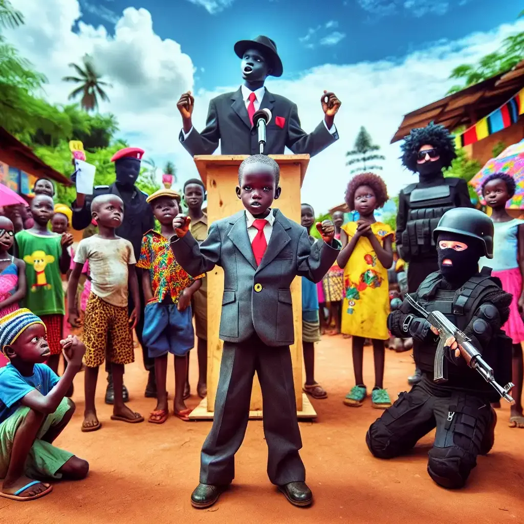 Ugandan Kids Recreate Viral Trump Assassination Attempt Scene